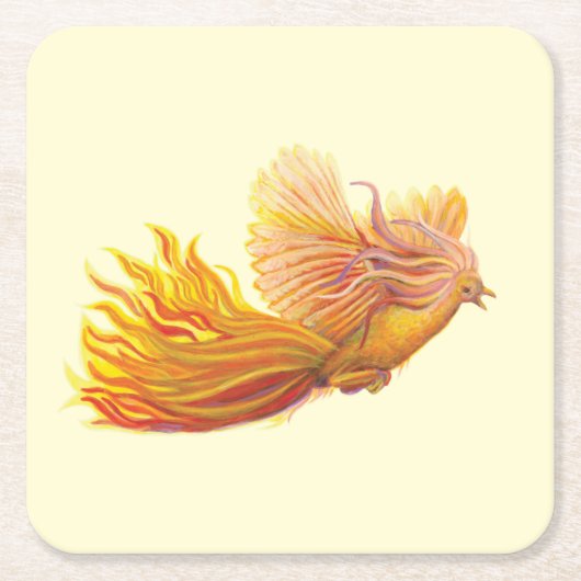 Majestic Phoenix Bird Rechteckiger Pappuntersetzer (Vorderseite)