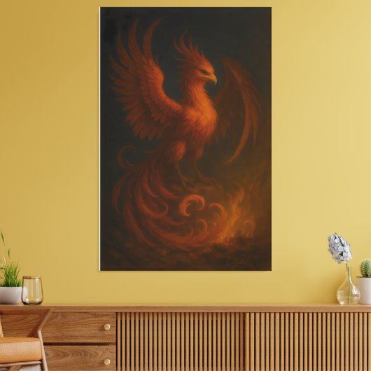 Majestic Phoenix • Fine Art Canvas Leinwanddruck (Insitu (Wohnzimmer))