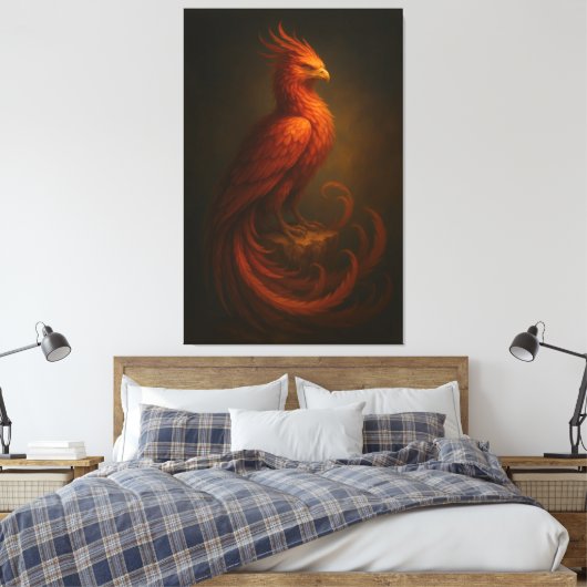 Majestic Phoenix • Fine Art Canvas Leinwanddruck (Insitu (Schlafzimmer))