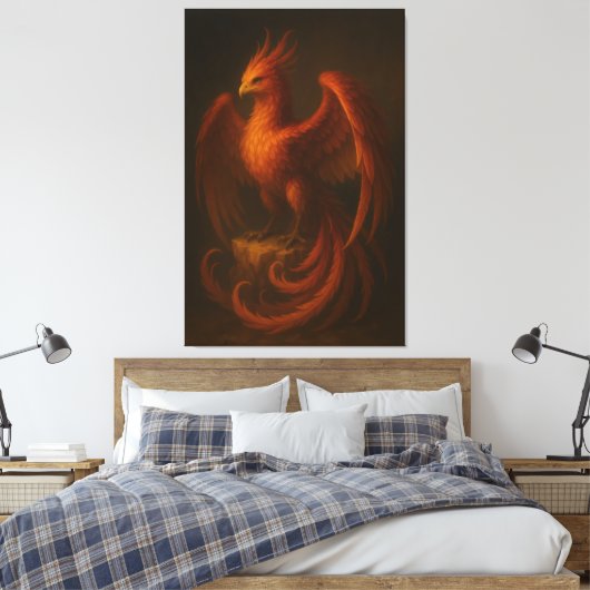 Majestic Phoenix • Fine Art Canvas Leinwanddruck (Insitu (Schlafzimmer))