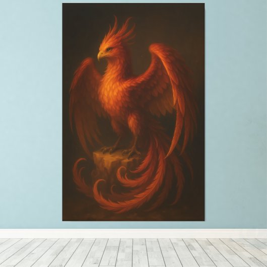 Majestic Phoenix • Fine Art Canvas Leinwanddruck (Insitu (Holzboden))