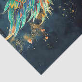 Majestic Phoenix mit floralen Akzenten Seidenpapier (Detail)