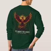 Majestic Phoenix Rising: Motivational Resilience  T-Shirt (Rückseite)