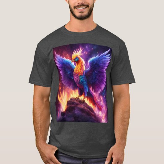 "Majestic Phoenix Wiederauferstehung: Lebhafter fa T-Shirt (Vorderseite)