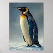 Majestic Pinguin im arktischen Schnee Poster (Vorne)