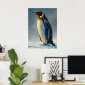 Majestic Pinguin im arktischen Schnee Poster (Heimbüro)
