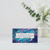 Majestic Pink Aquamarin grüner Marmornebel Visitenkarte (Stehend Vorderseite)