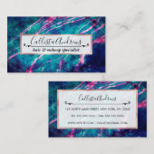 Majestic Pink Aquamarin grüner Marmornebel Visitenkarte (Vorne/Hinten)