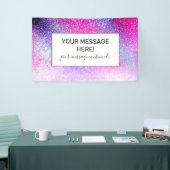 Majestic Pink Lila Nebel Galaxy Glitzer Banner (Messeveranstaltung)