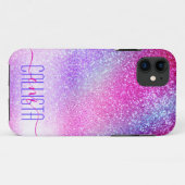 Majestic Pink Lila Nebel Galaxy Glitzer Case-Mate iPhone Hülle (Rückseite (Horizontal))
