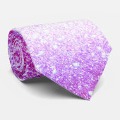 Majestic Pink Lila Nebel Galaxy Glitzer Krawatte (Gerollt)