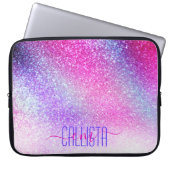 Majestic Pink Lila Nebel Galaxy Glitzer Laptopschutzhülle (Vorderseite)