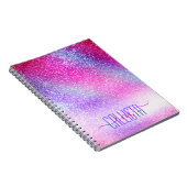 Majestic Pink Lila Nebel Galaxy Glitzer Notizblock (Rechte Seite)