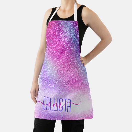 Majestic Pink Lila Nebel Galaxy Glitzer Schürze (InSitu)
