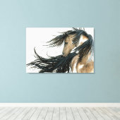 Majestic Pinto Horse Art by Bihrle Leinwanddruck (Insitu (Holzboden))
