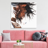Majestic Pinto Horse Painting by BiHrLe Leinwand A (Insitu (Wohnzimmer))