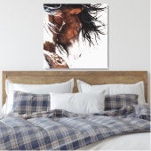 Majestic Pinto Horse Painting by BiHrLe Leinwand A (Insitu (Schlafzimmer))