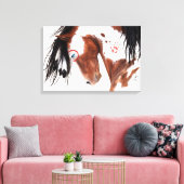 Majestic Pinto Horse von BiHrLe Art Canvas Print Leinwanddruck (Insitu (Wohnzimmer))