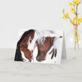 Majestic Pinto Paint Horse von BiHrLe Karte (Gelbe Blume)