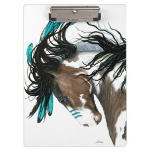 Majestic Pinto Pferd von Bihrle Klemmbrett