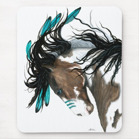 Majestic Pinto Pferd von Bihrle Mousepad (Vorne)
