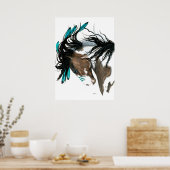 Majestic Pinto Pferd von Bihrle Poster (Küche)