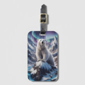 Majestic Polar Bear auf dem Gipfel Gepäckanhänger (Vorderseite Vertikal)