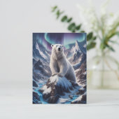 Majestic Polar Bear auf dem Gipfel Postkarte (Stehend Vorderseite)