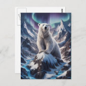 Majestic Polar Bear auf dem Gipfel Postkarte (Vorne/Hinten)