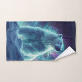 Majestic Polar Bear Design mit Northern Lights Handtuch (Handtuch)