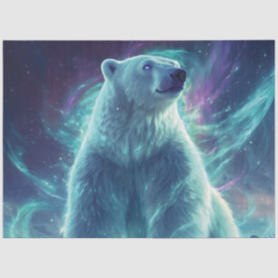 Majestic Polar Bear Design mit Northern Lights Seidenpapier