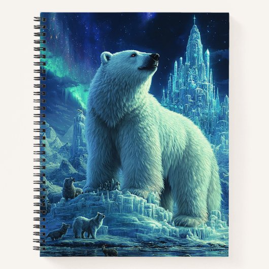 Majestic Polar Bear Notebook Notizblock (Vorderseite)