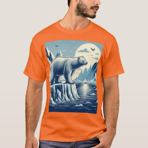 Majestic Polar Bear Stehend auf dem arktischen Eis T-Shirt