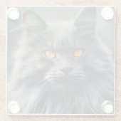 Majestic Portrait Design für lange Haare Glasuntersetzer (Rückseite)