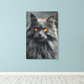 Majestic Portrait Design für lange Haare Leinwanddruck (Insitu (Holzboden))