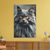 Majestic Portrait Design für lange Haare Leinwanddruck (Insitu (Wohnzimmer))