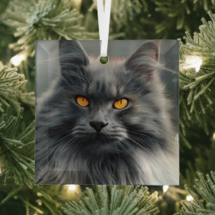 Majestic Portrait Design für lange Haare Ornament Aus Glas