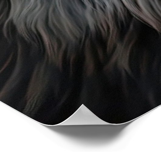 Majestic Portrait Design für lange Haare Poster (Ecke)