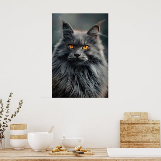 Majestic Portrait Design für lange Haare Poster (Küche)