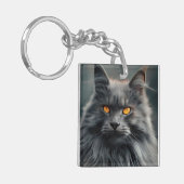 Majestic Portrait Design für lange Haare Schlüsselanhänger (Vorderseite links)