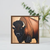 Majestic Prairie Bison - Wild und kostenlos Karte (Stehend Vorderseite)