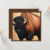 Majestic Prairie Bison - Wild und kostenlos Karte (Vorderseite/Rückseite Beispiel)