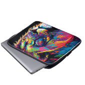 Majestic Rainbow Lion Laptopschutzhülle (Vorne Knopf)