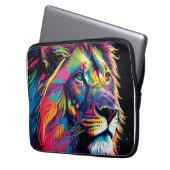 Majestic Rainbow Lion Laptopschutzhülle (Vorderseite Links)