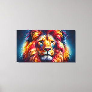 Majestic Rainbow Lion Leinwanddruck