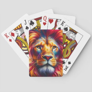 Majestic Rainbow Lion Spielkarten