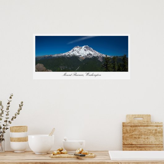 Majestic Rainier Panorama Poster (Küche)