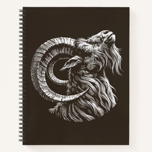 Majestic Ram - Fierce und Noble Notizblock (Vorderseite)