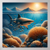 Majestic Raubfische: Haifische Tanz Poster (Vorne)