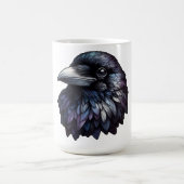 Majestic Raven Portrait - Rabe, Vogel, wild lebend Kaffeetasse (Mittel)